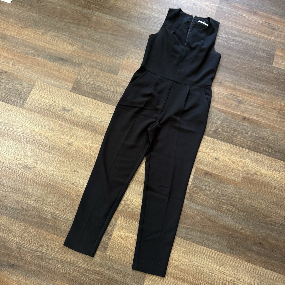 Trina Turk Black Sleeveless Jumpsuit Women's Sz 10 Office Casual Cute